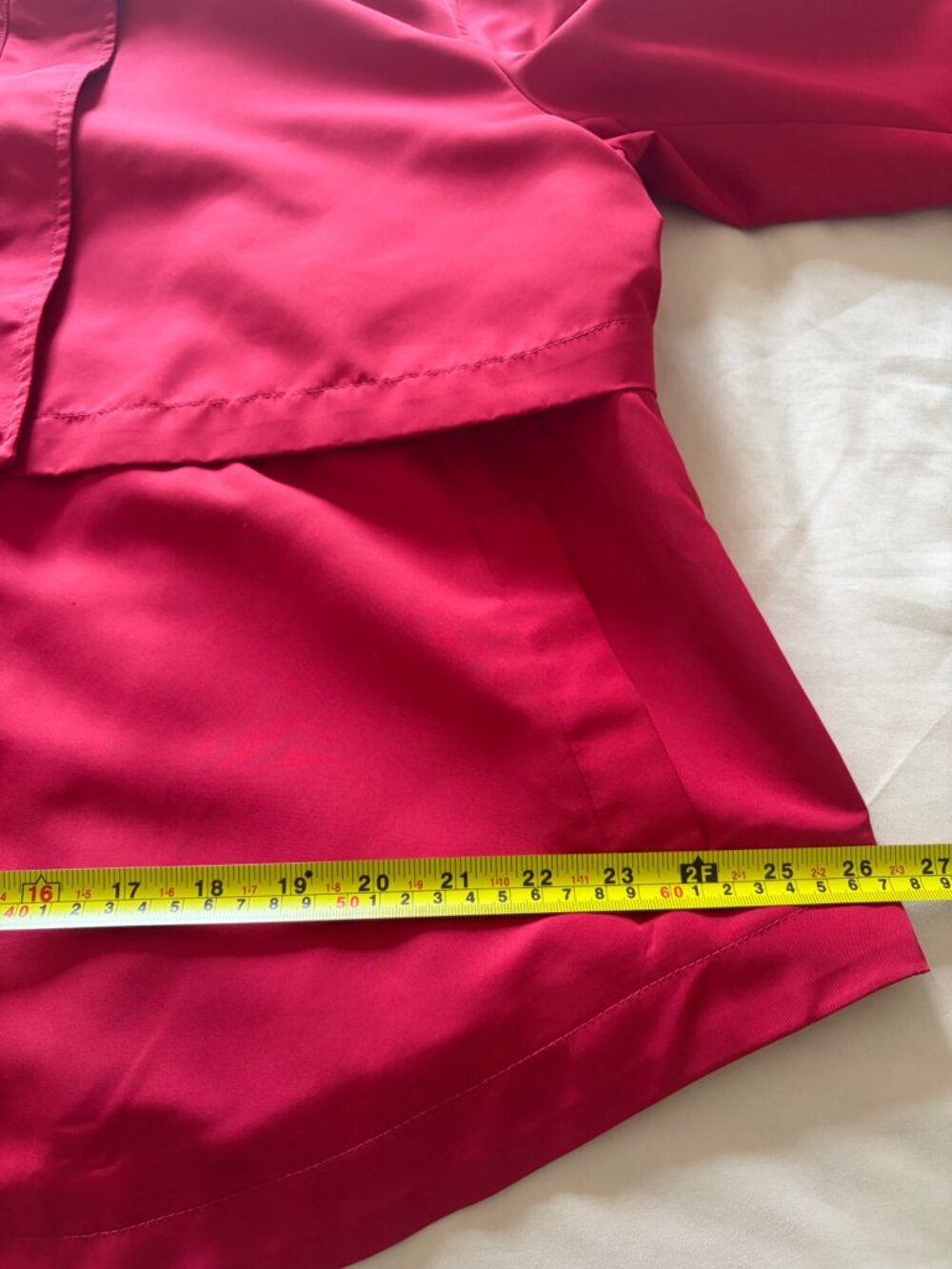 Zara Basic Red Hooded Layered Anorak Jacket XL - Picture 10 of 14
